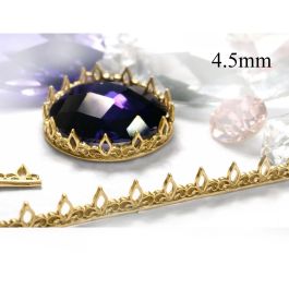 Brass Cast Gallery Bezel wire with Pattern 67x4.5mm