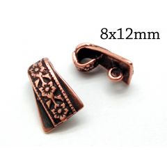 Brass InterChangeable Bail Pendant Connector Clasp 14x4mm with loop