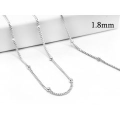 Sterling silver 925 Round Snake Chain 1.5mm Unfinished