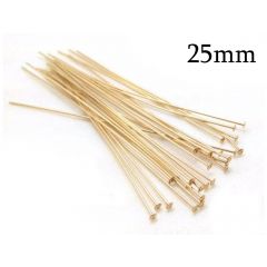 Gold Filled Eye Pins 20mm wire thickness 0.4mm 26 Gauge