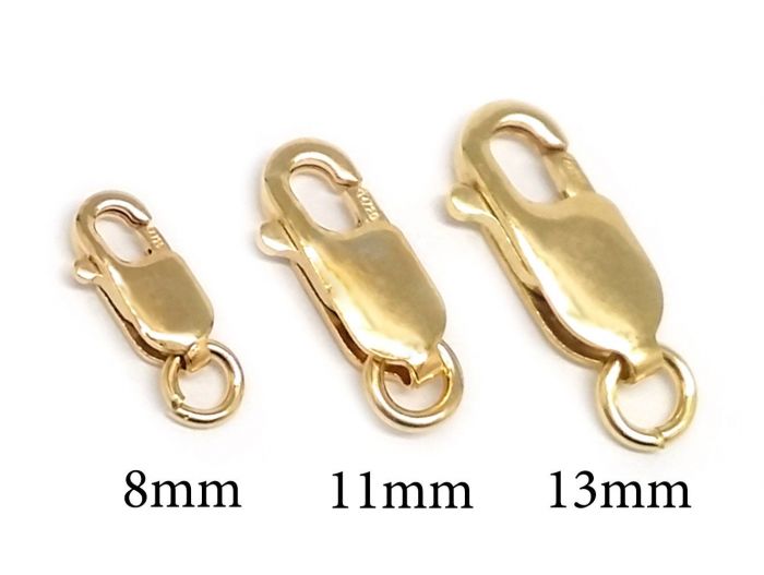 14/20 Yellow Gold-Filled Double-Push Lobster Clasp with Open Ring