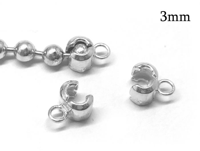 Sterling silver bead best sale caps with loops