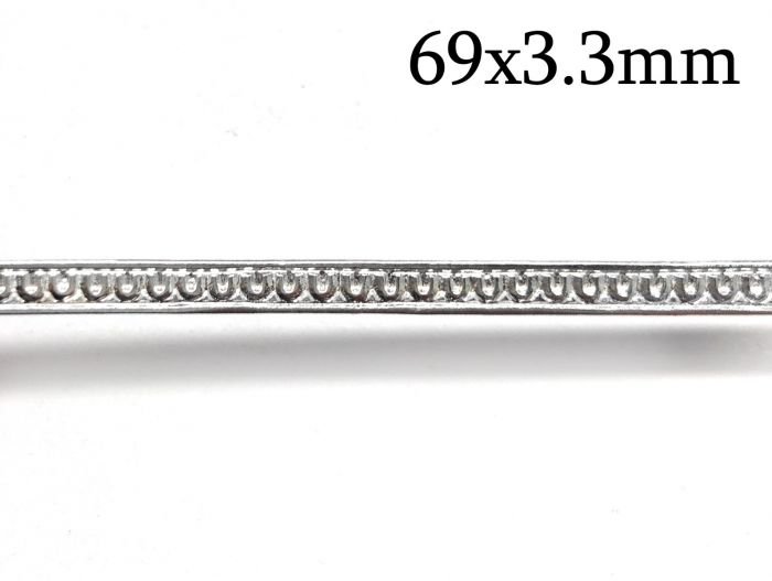uGems Bezel Wire .999 Fine Silver Flat 6mm x 30 Gauge Qty=12 Inches