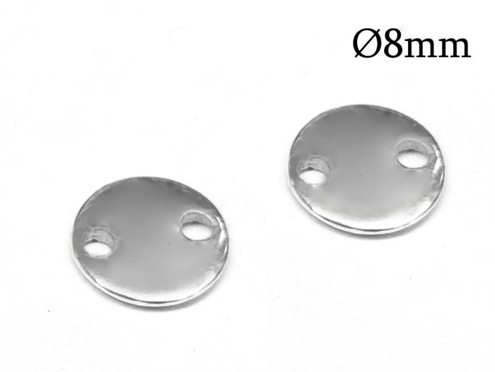 Sterling silver round disc