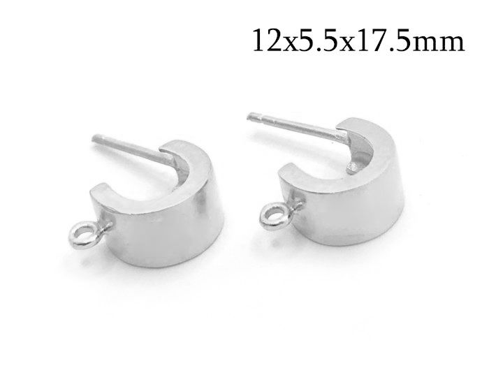 Semi circle outlet hoop earrings