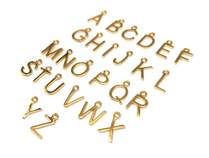 Brass Alphabet Charms