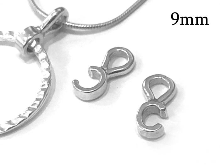 Sterling silver snap shop on pendant bail