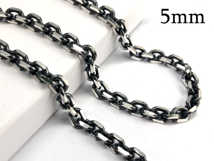 925 Sterling Silver Bulk Unfinished Cable Chain for Necklace