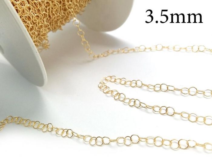 gold filled cable chain