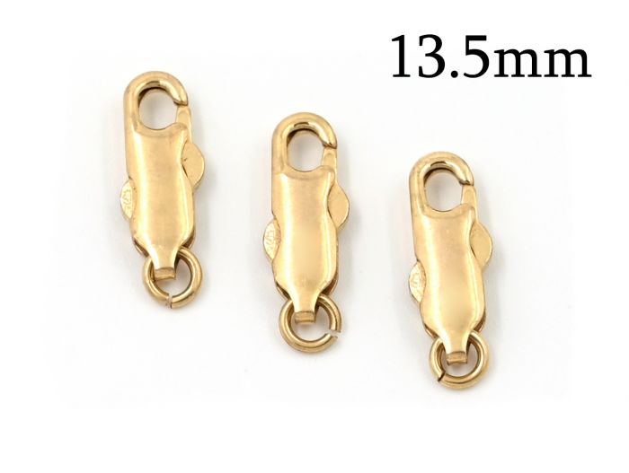 Dull Gold Lobster Clasp with D-Ring Swivel Bottom - 1.625 x