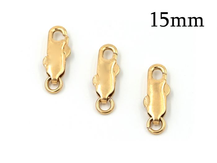Gold Filled Clasp 15mm Lobster Clasp Double Push
