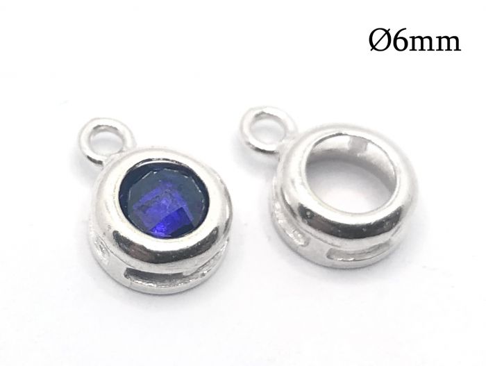 Sterling Silver 8mm Round Bezel Set Pendant Sterling Silver 8mm Round Bezel Set Pendant