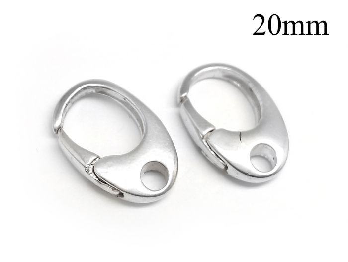 Sterling Silver 5x9 Oval Lobster Claw Clasp