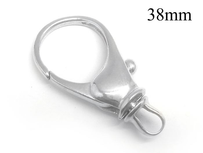 Sterling Silver 15mm Round Swivel Lobster Clasp with Large Ring