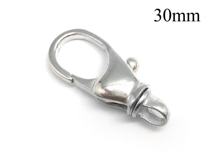 Sterling Silver 925 Lobster Clasp 30x13mm Trigger Clasp with Revolving loop