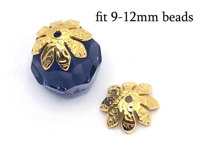 Brass Flower Bead Cap fit 9-12mm beads