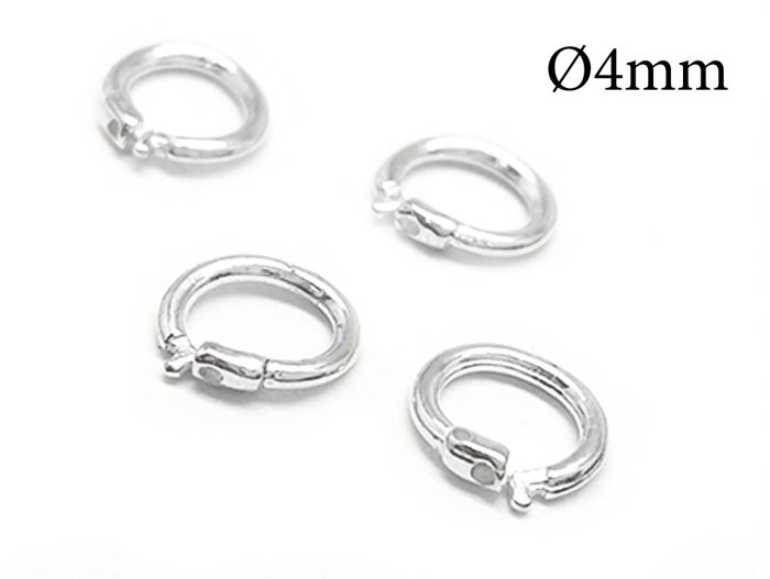 The Beadsmith Jumplocks, 4mm, 20 Gauge, Sterling Silver Jump Rings