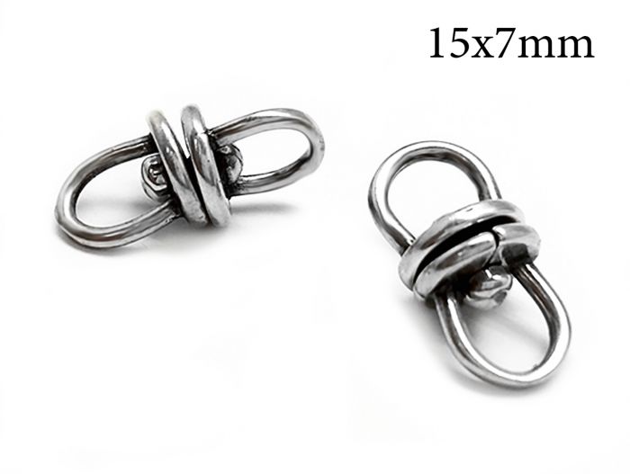 Sterling Silver Jewelry Making Supplies Bow Link 15 x 17 mm