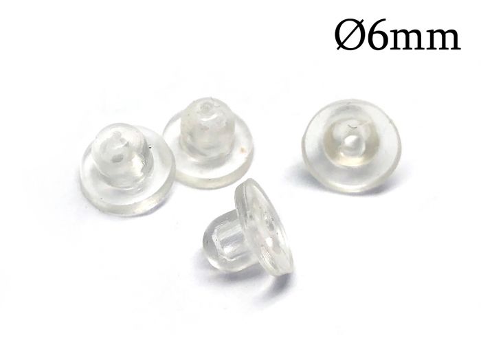 Clear Silicone Earring Backs