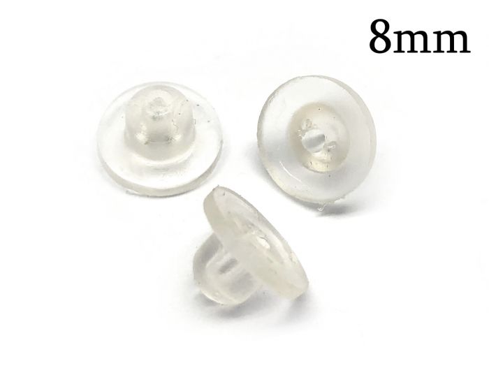 Clear Silicone Earring backs 9mm - Ear Clutch - Earnut
