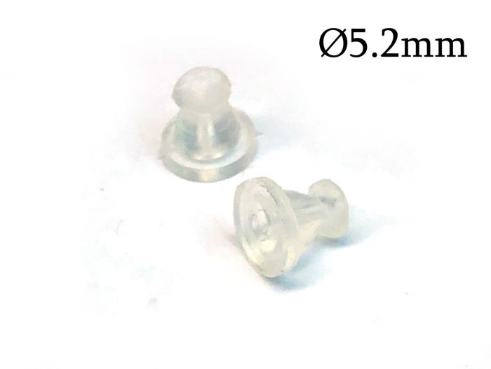 Clear Silicone Earring backs 5.2mm Ear Clutch Earnut