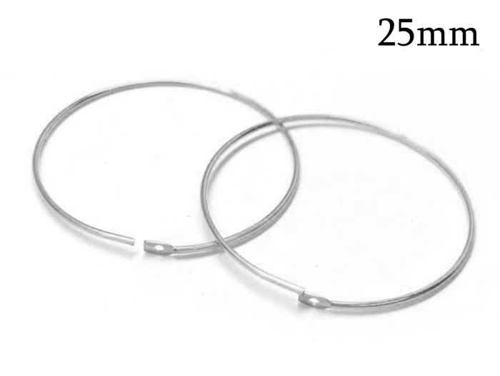 Stately Steel Flat Oval Hoop Earrings - 9722525 | HSN