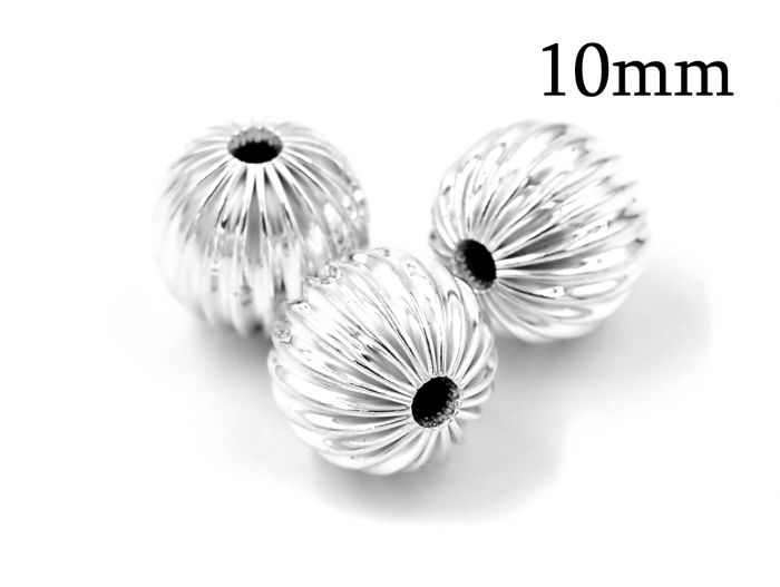 10 Spacer Large Hole Beads 14mm Braided Soldered Closed Jump Rings Silver  C349