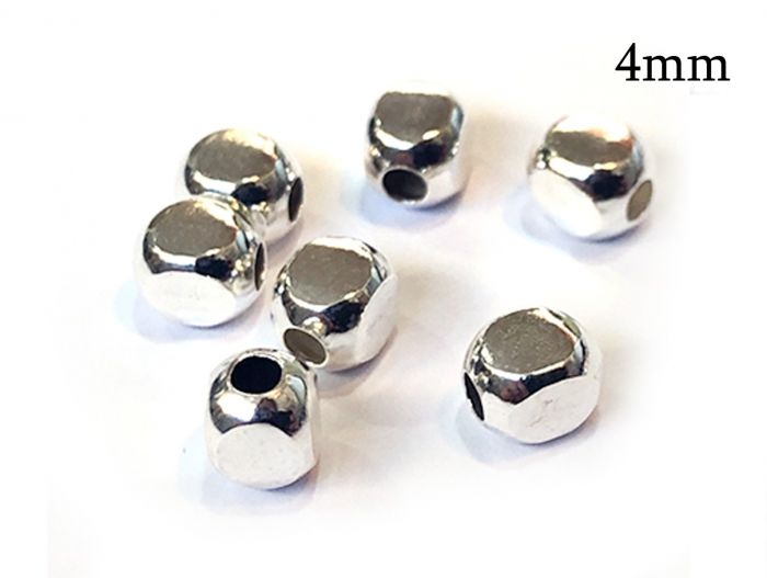 Sterling Silver Square Spacer Beads 4x5.5mm - S5043