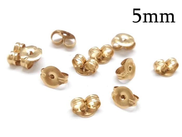 Gold Filled Earring backs 5mm - Ear Clutch - Earnut