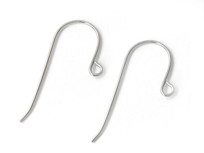  20pcs Adabele Authentic Sterling Silver Fish Earring Hook 2mm  Ball Earwire Connector (Thin Wire 0.5mm/24 Gauge) for Earrings Making SS400