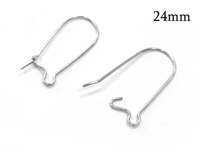 Sterling Silver 925 French Ear Wire 24mm thickness Ear hooks