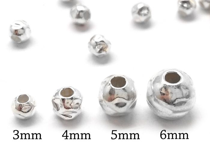 3mm 925 Sterling Silver Round Corrugated Fluted Spacer Beads 10pcs.