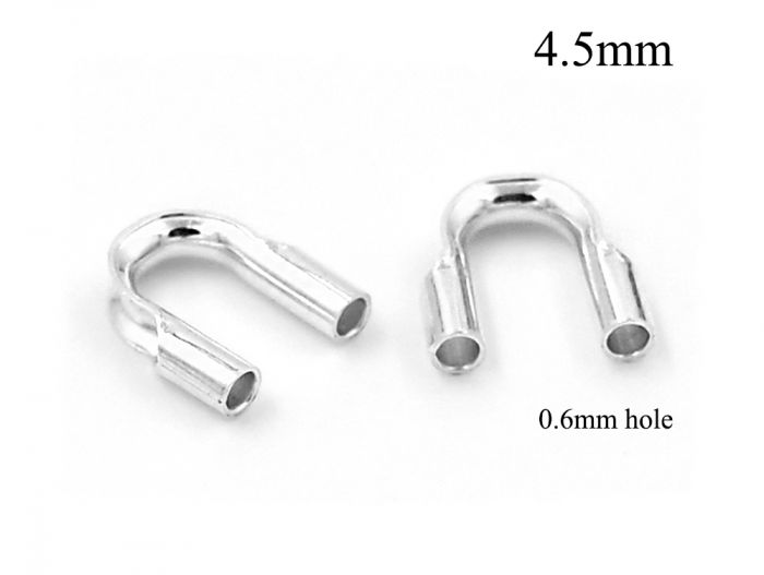Sterling Silver 925 Wire savers Cable Thimble Wire Guards 0.7mm Wire protectors