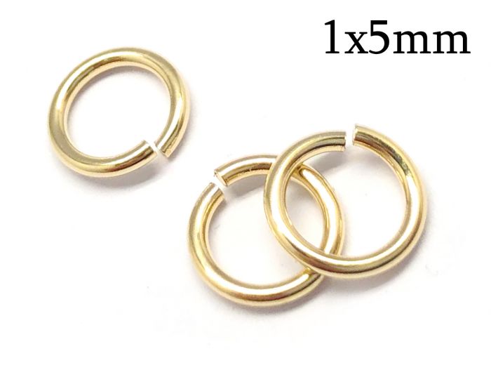 5mm Gold Filled 18 ga. Closed Jump Rings (25 pcs.)-YGF-CJR-4