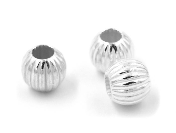 925 Sterling 5mm Sterling Silver Beads 55pcs – Collection Of 925