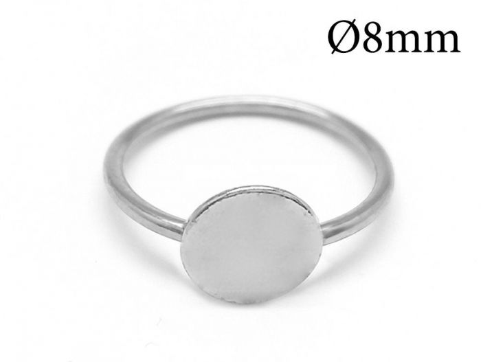 925 Sterling Silver Square Self Defence Ring Blanks With 12mm Flat