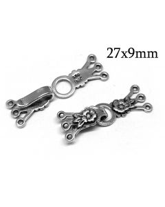 11012a-11012s-sterling-silver-925-leaves-and-flowers-hook-and-eye-clasp-three-strand-27x9mm.jpg