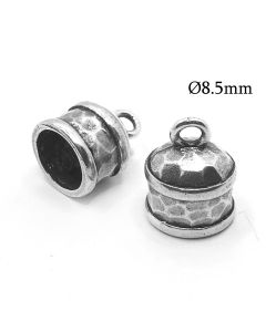 8351p-pewter-hammered-end-cap-id-8.5mm-with-1-loop.jpg