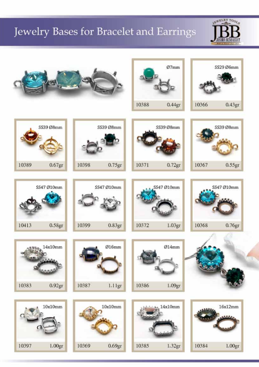 Base for bracelet and Earrings
